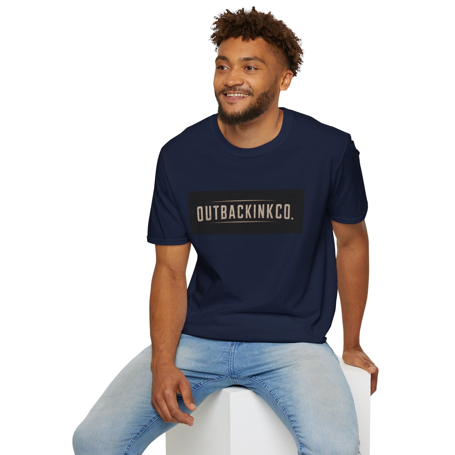 OutbackInkCo Logo T-Shirt — Minimal Vintage Box Graphic Tee