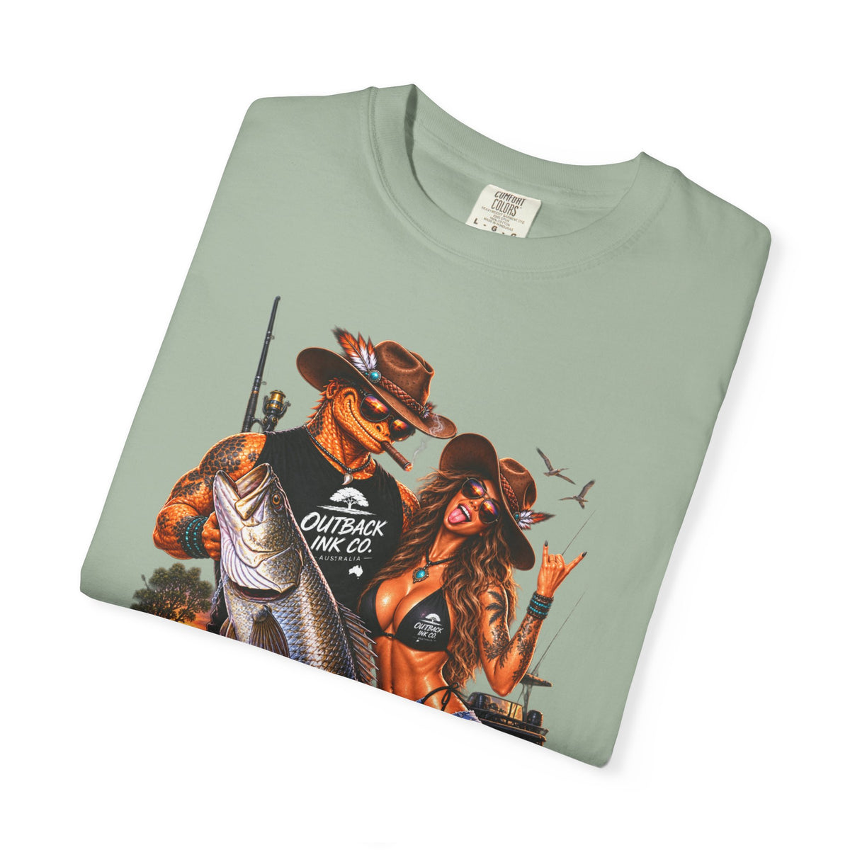 Fishing Team Graphic T-Shirt — "Catch of the Day" Retro Beach Vibe