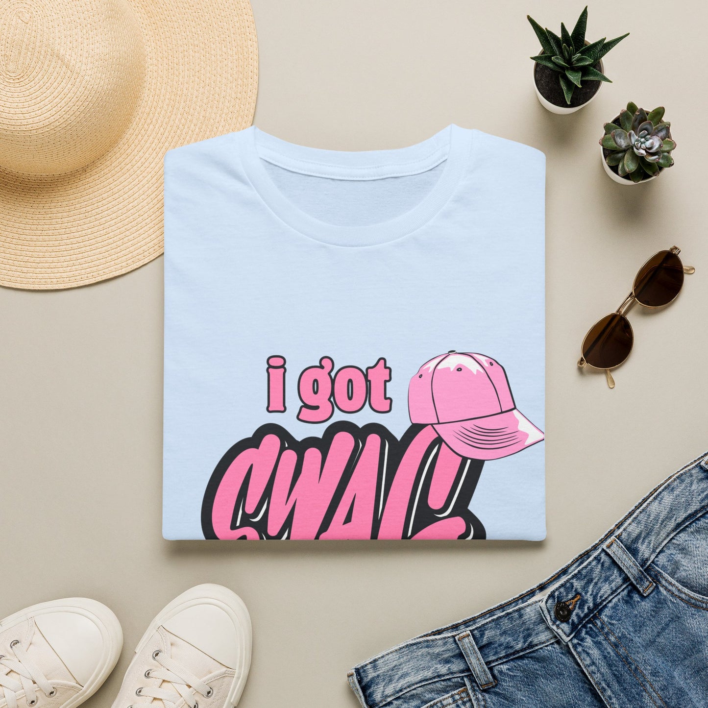 I Got Swag T-Shirt — Pink Hat Graphic Tee