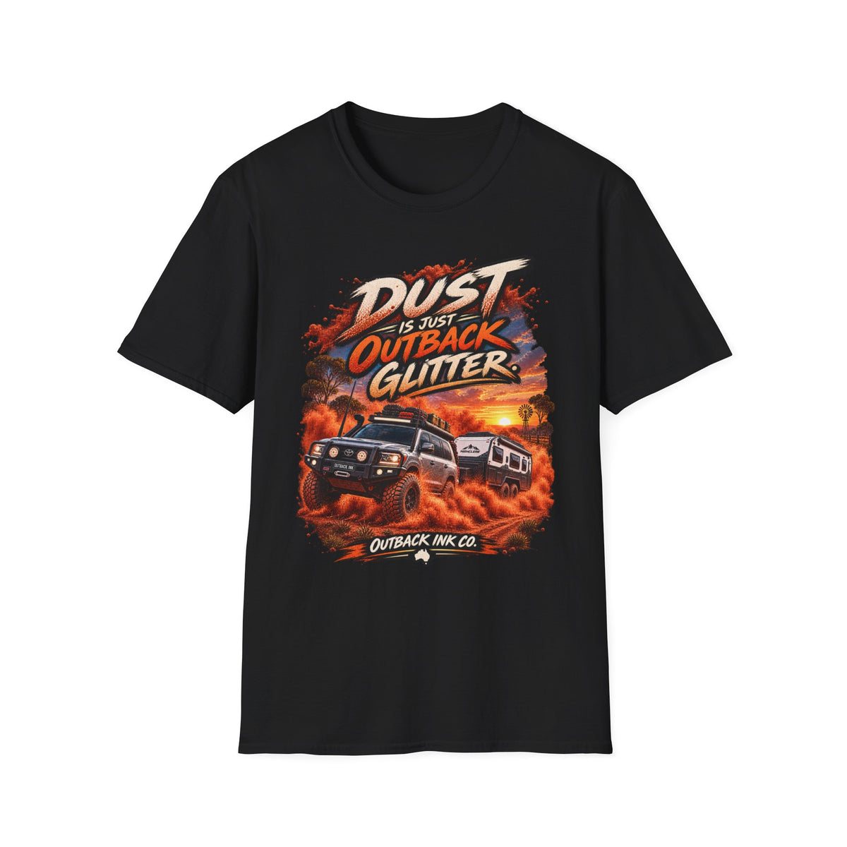 Outback Glitter Tee — "Dust Is Just Outback Glitter" Graphic T-Shirt
