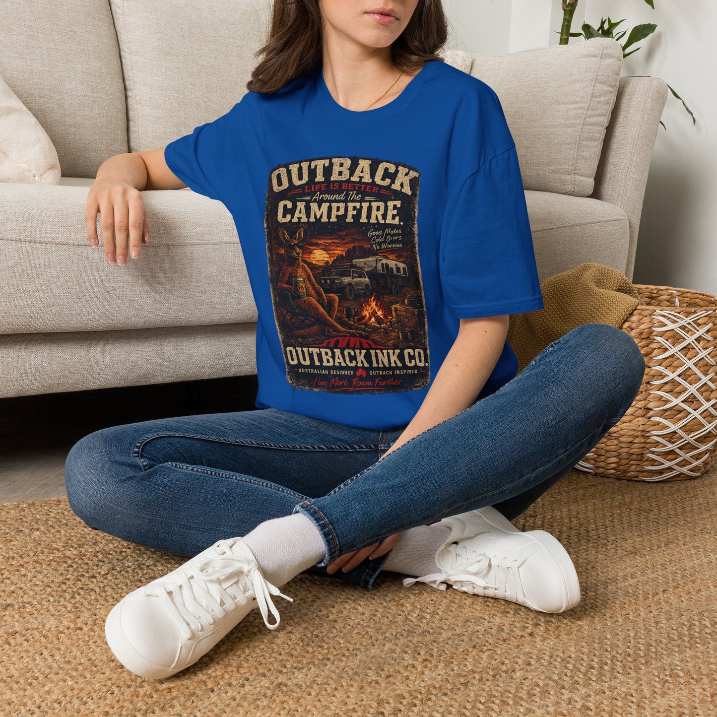 Campfire Outback T-Shirt — "Outback Campfire" Vintage Outdoor Graphic Tee
