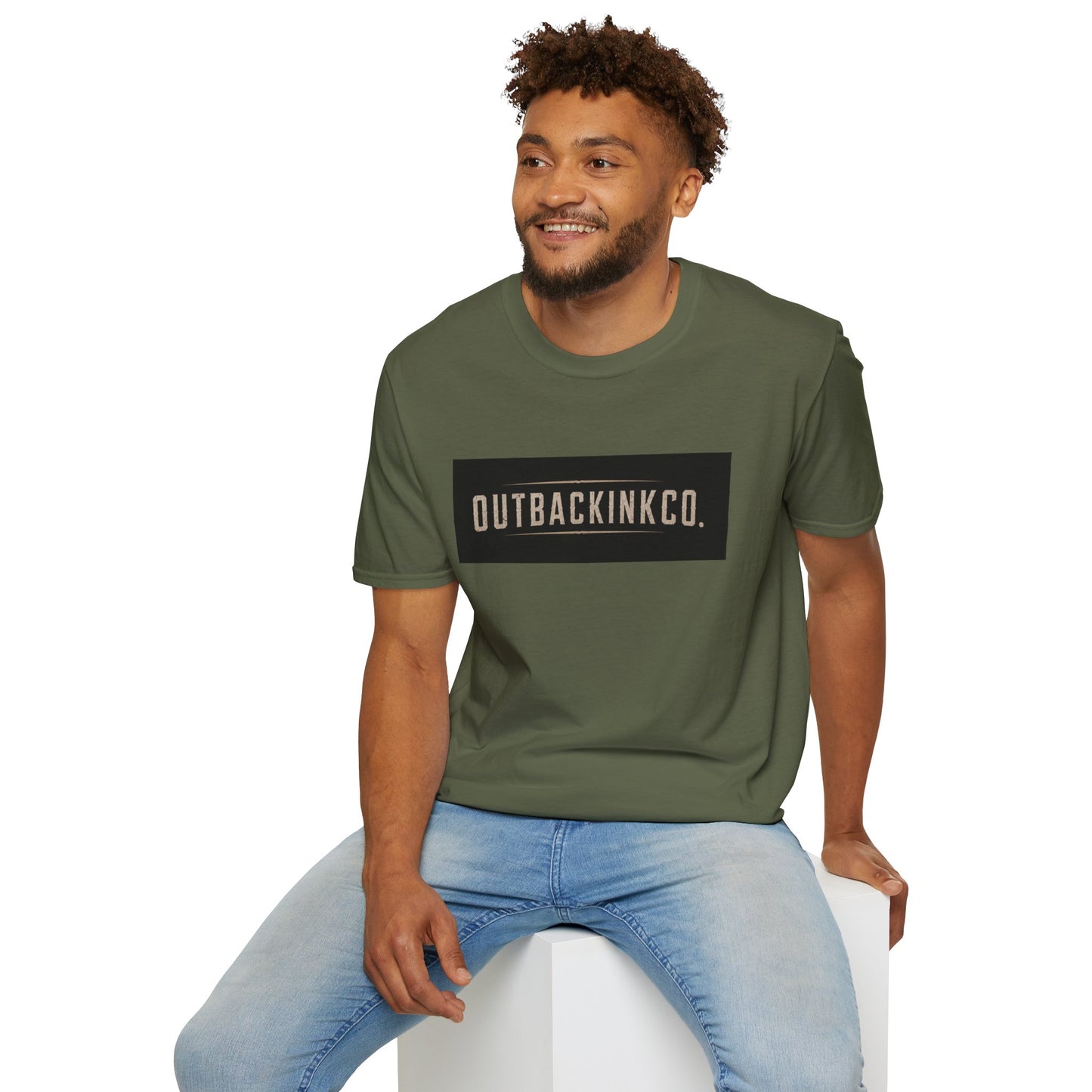 OutbackInkCo Logo T-Shirt — Minimal Vintage Box Graphic Tee