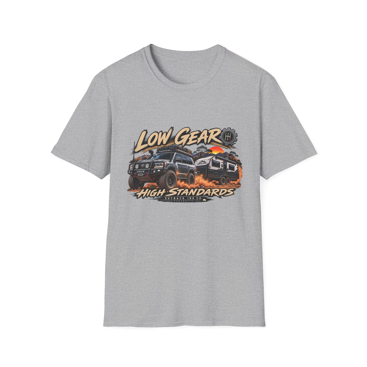 Low Gear Off-Road T-Shirt — ‘Low Gear High Standards’ 4x4 Adventure Tee