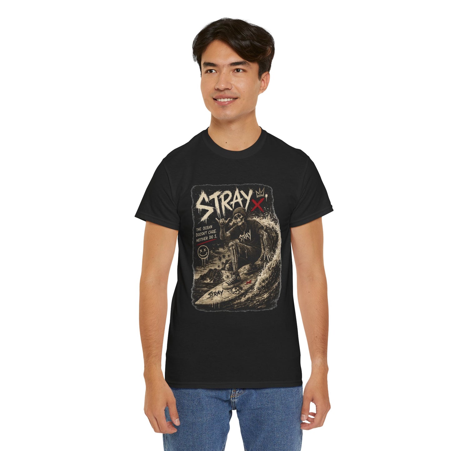 Stray Skull Wave Graphic Tee