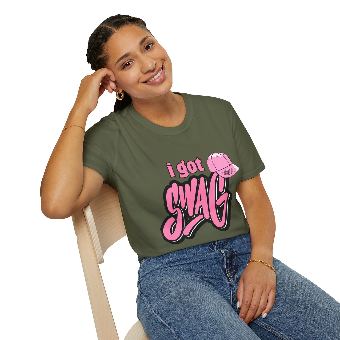 I Got Swag T-Shirt — Pink Hat Graphic Tee