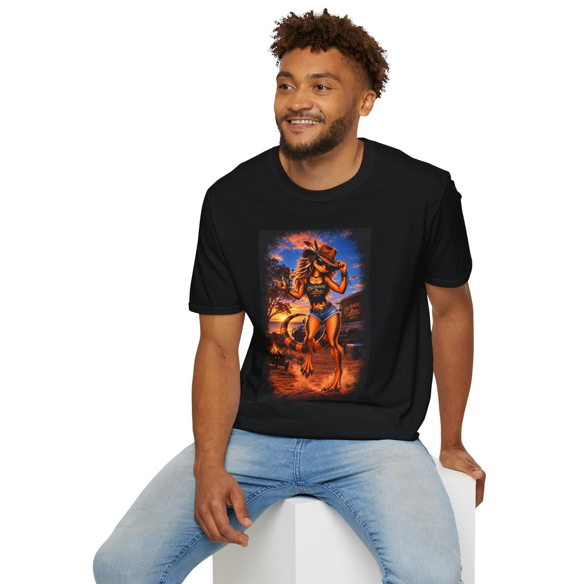 Cowgirl Sunset T‑Shirt — 'Cowgirl Up' Beach Western Graphic Tee