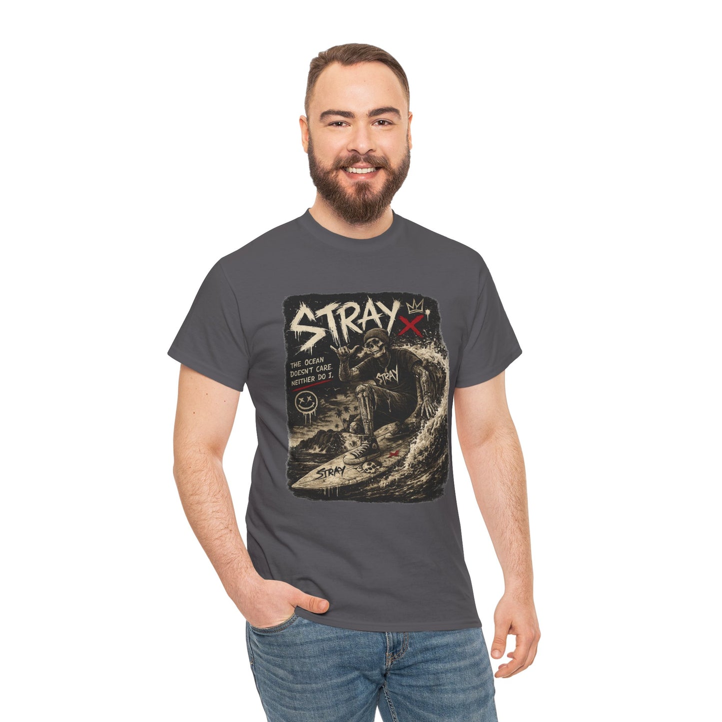 Stray Skull Wave Graphic Tee