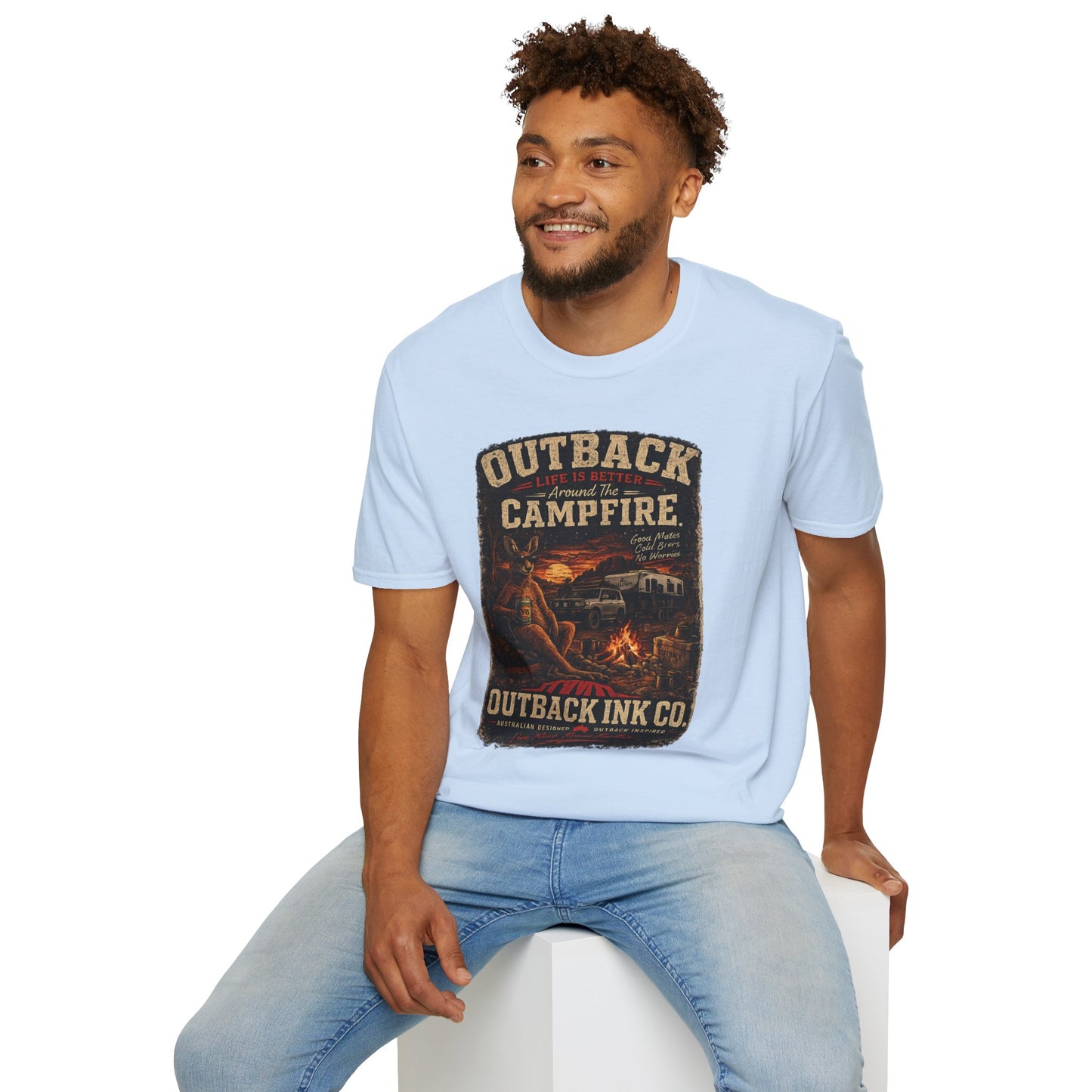 Campfire Outback T-Shirt — "Outback Campfire" Vintage Outdoor Graphic Tee