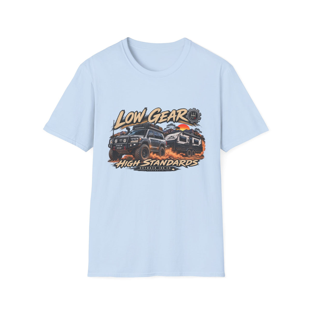 Low Gear Off-Road T-Shirt — ‘Low Gear High Standards’ 4x4 Adventure Tee