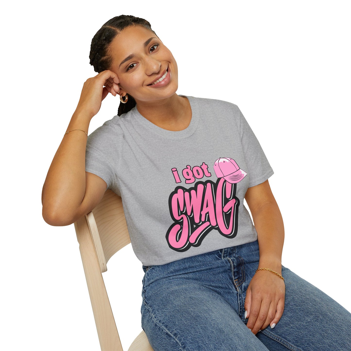 I Got Swag T-Shirt — Pink Hat Graphic Tee