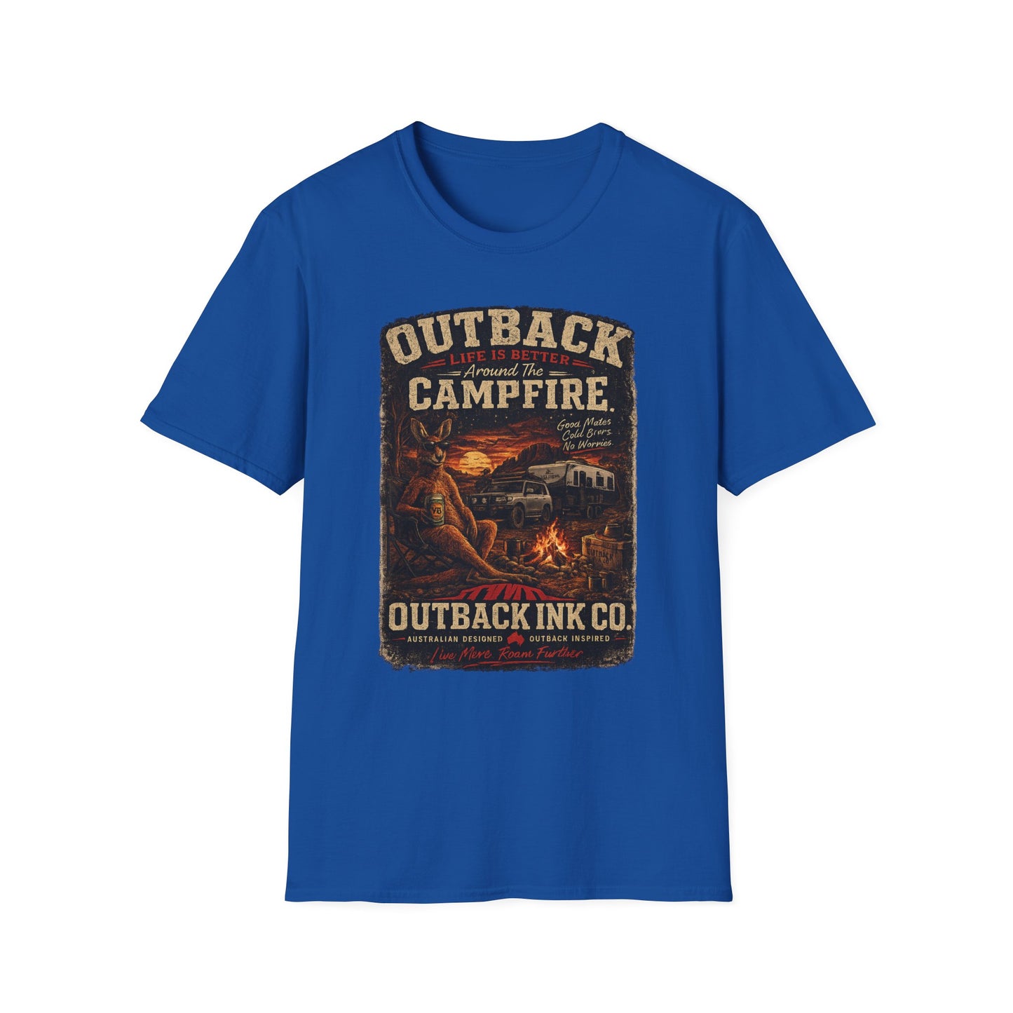 Campfire Outback T-Shirt — "Outback Campfire" Vintage Outdoor Graphic Tee