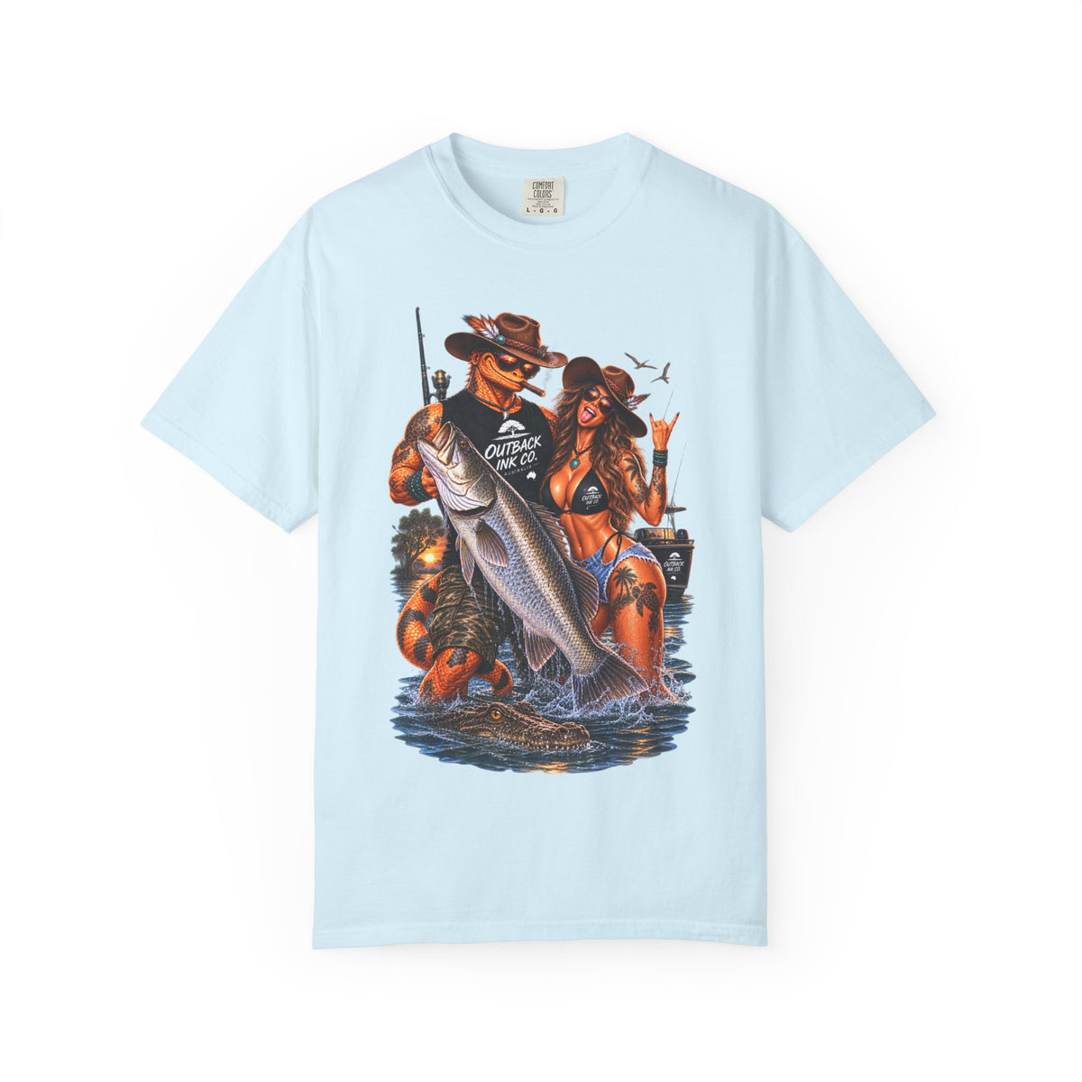Fishing Team Graphic T-Shirt — "Catch of the Day" Retro Beach Vibe