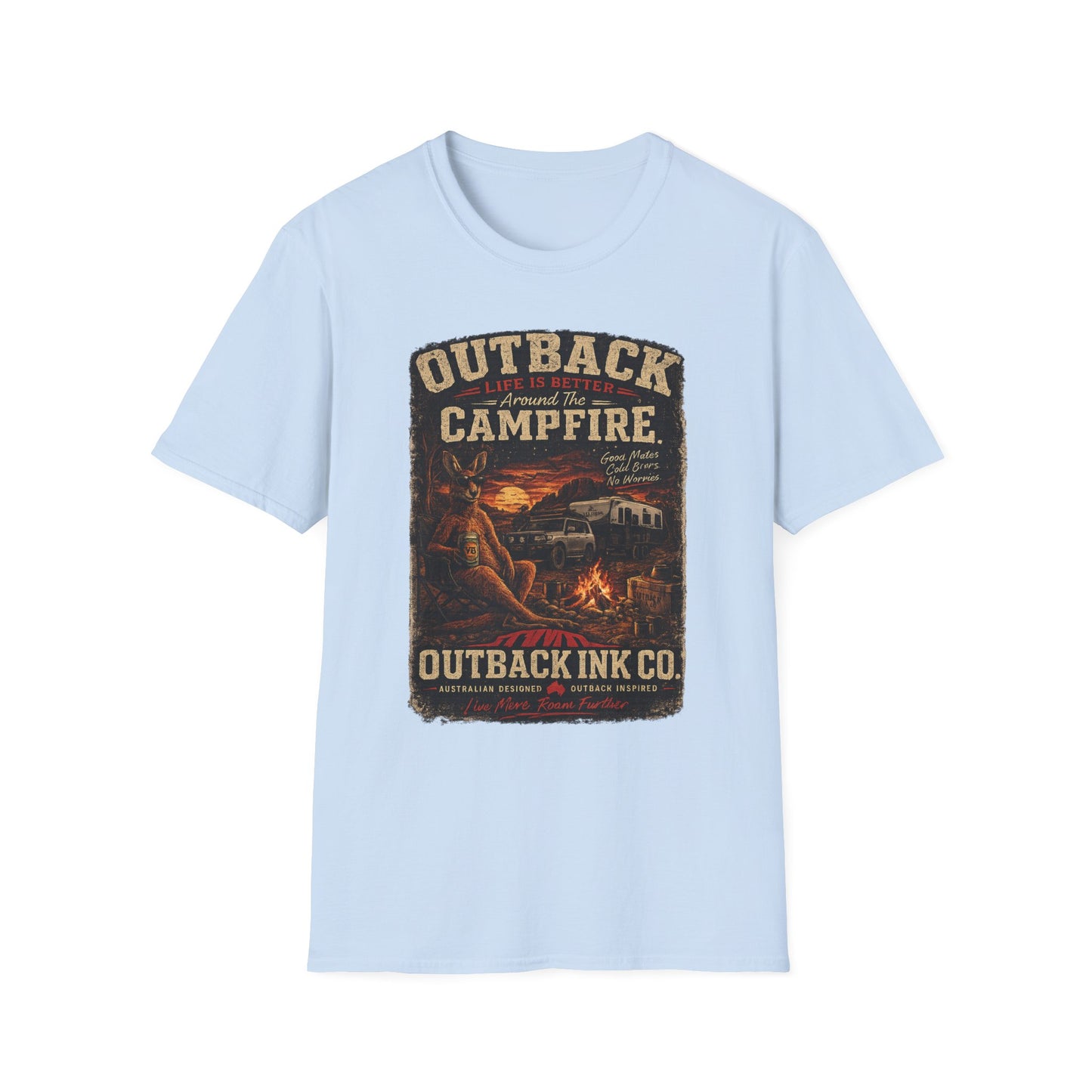 Campfire Outback T-Shirt — "Outback Campfire" Vintage Outdoor Graphic Tee