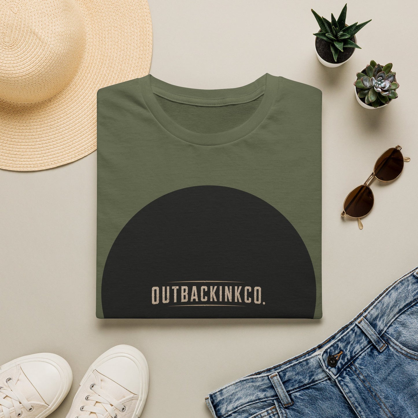 Circle Logo T-Shirt — OUTBACKINKCO. Minimal Graphic Tee