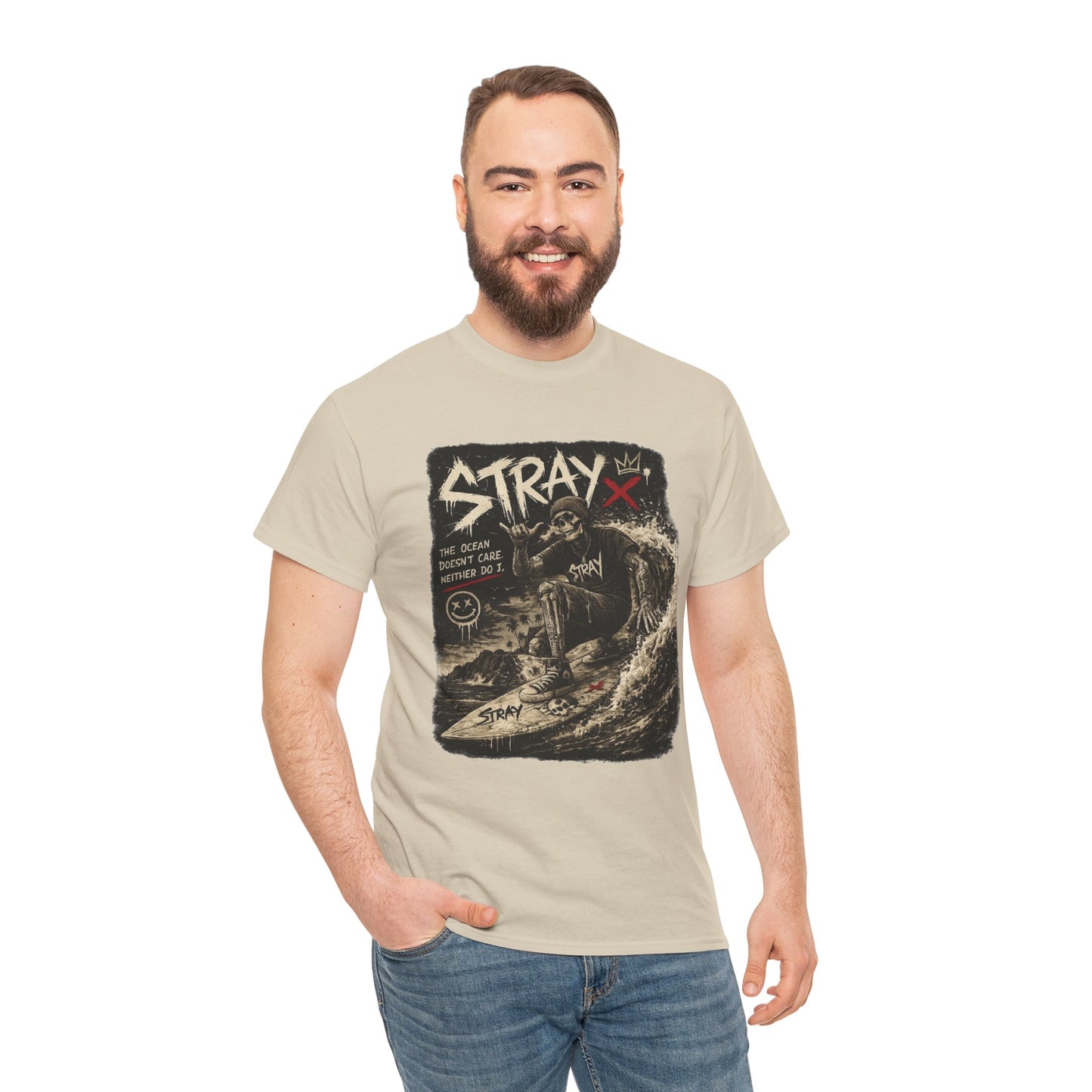 Stray Skull Wave Graphic Tee