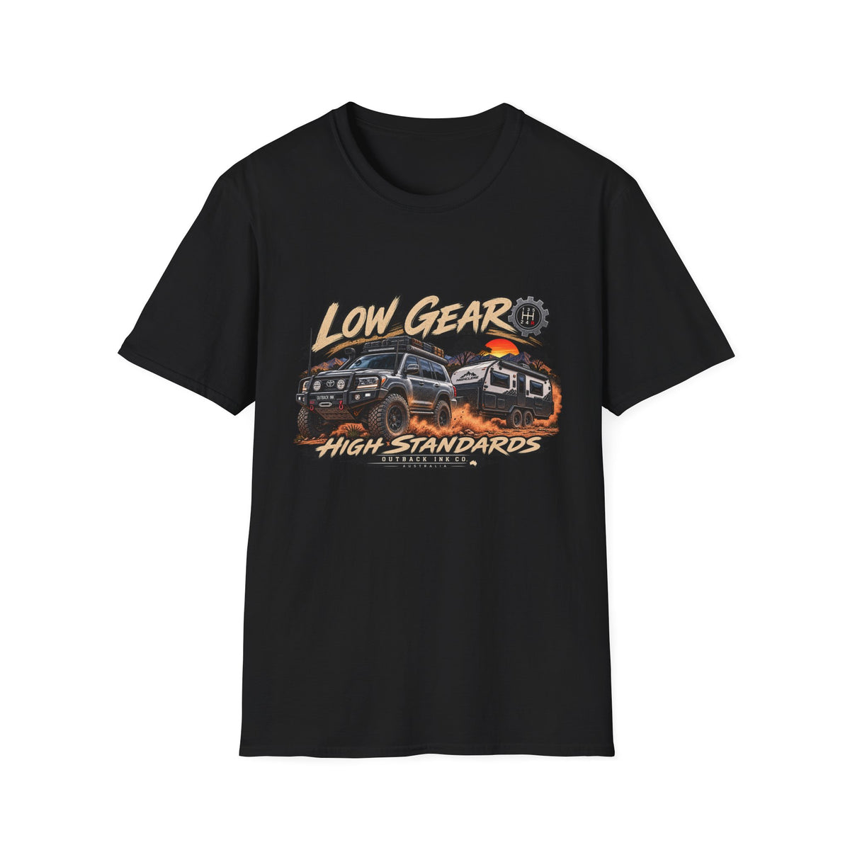 Low Gear Off-Road T-Shirt — ‘Low Gear High Standards’ 4x4 Adventure Tee