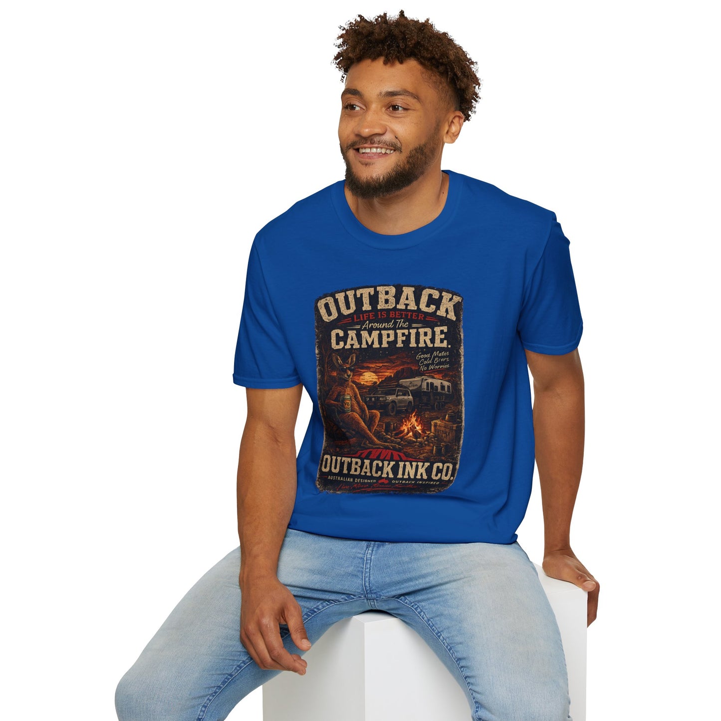 Campfire Outback T-Shirt — "Outback Campfire" Vintage Outdoor Graphic Tee