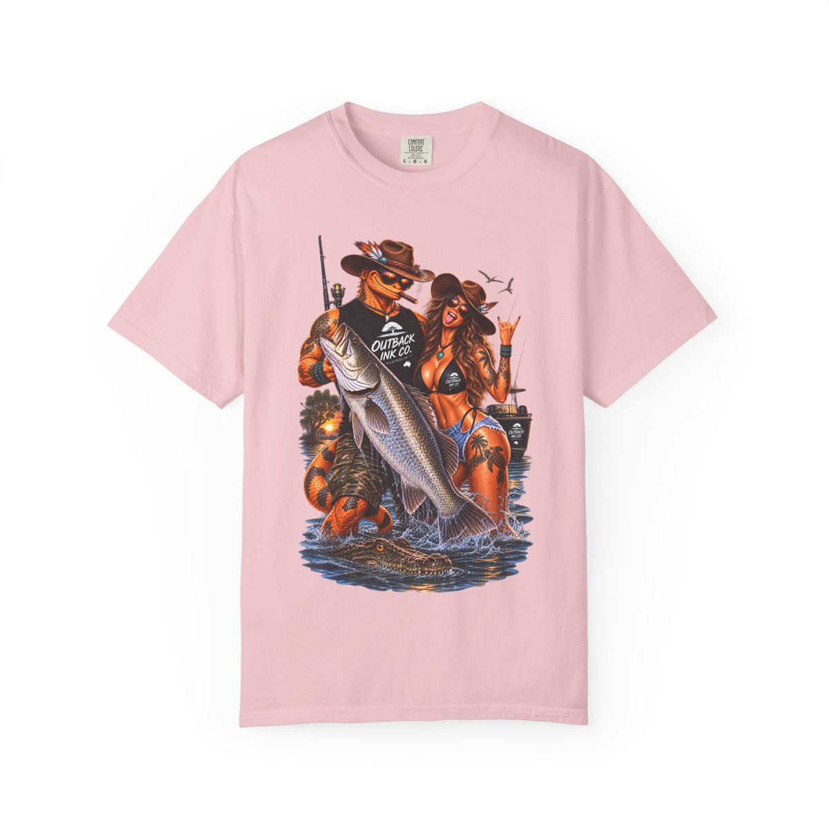 Fishing Team Graphic T-Shirt — "Catch of the Day" Retro Beach Vibe