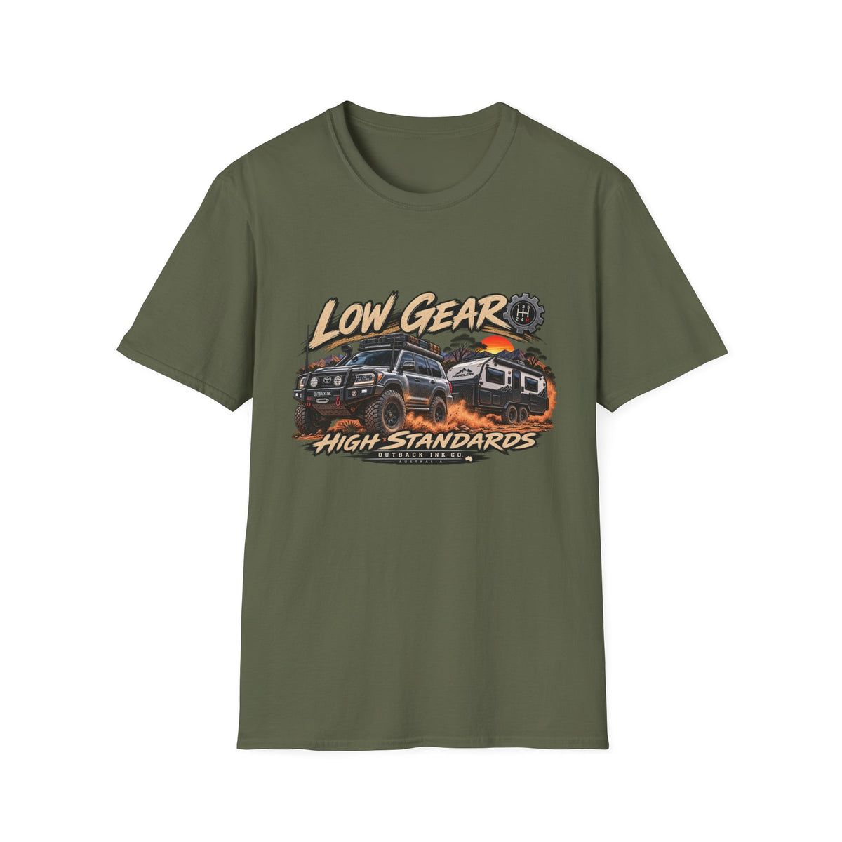 Low Gear Off-Road T-Shirt — ‘Low Gear High Standards’ 4x4 Adventure Tee