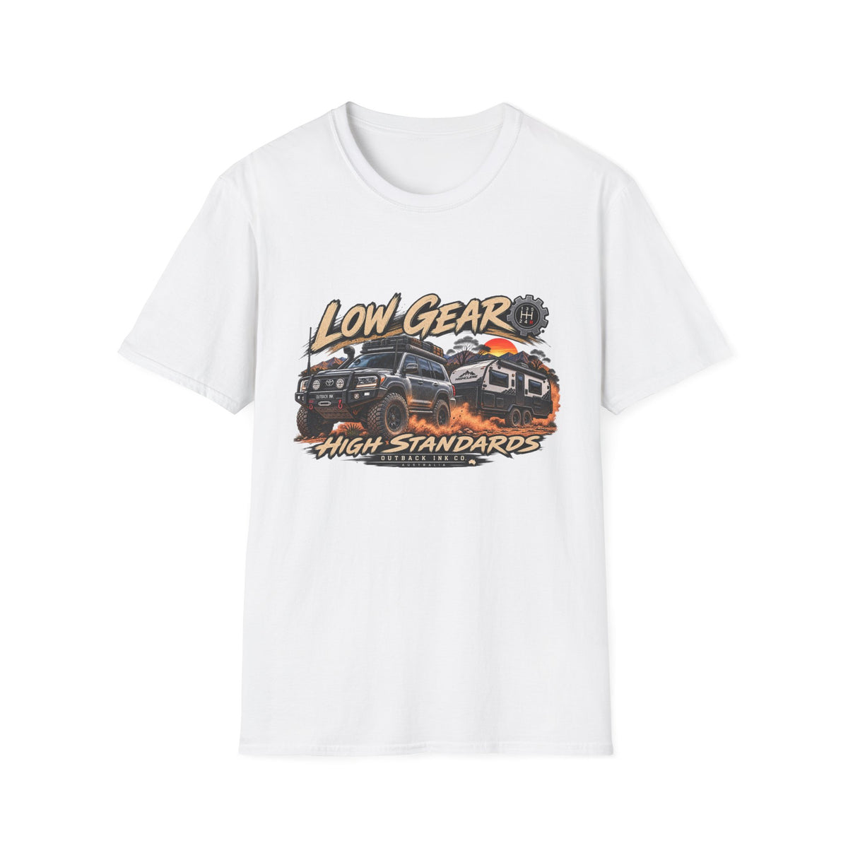 Low Gear Off-Road T-Shirt — ‘Low Gear High Standards’ 4x4 Adventure Tee