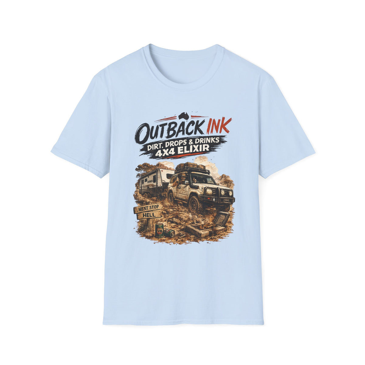 Outback Ink 4x4 T-Shirt – Dirt, Drops & Drinks Off-Road Graphic Tee