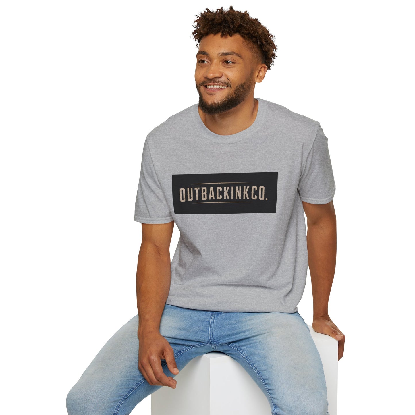 OutbackInkCo Logo T-Shirt — Minimal Vintage Box Graphic Tee
