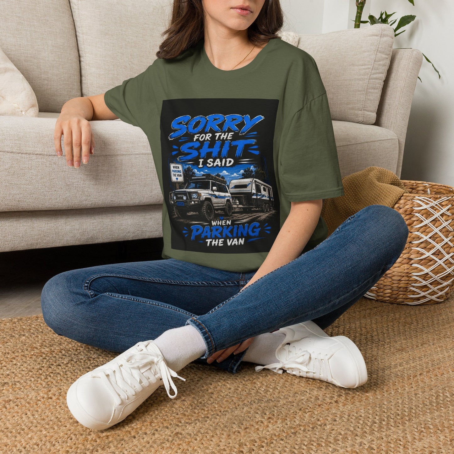 T-Shirt — "Sorry for the Shit I Said When Parking the Van" Graphic Tee