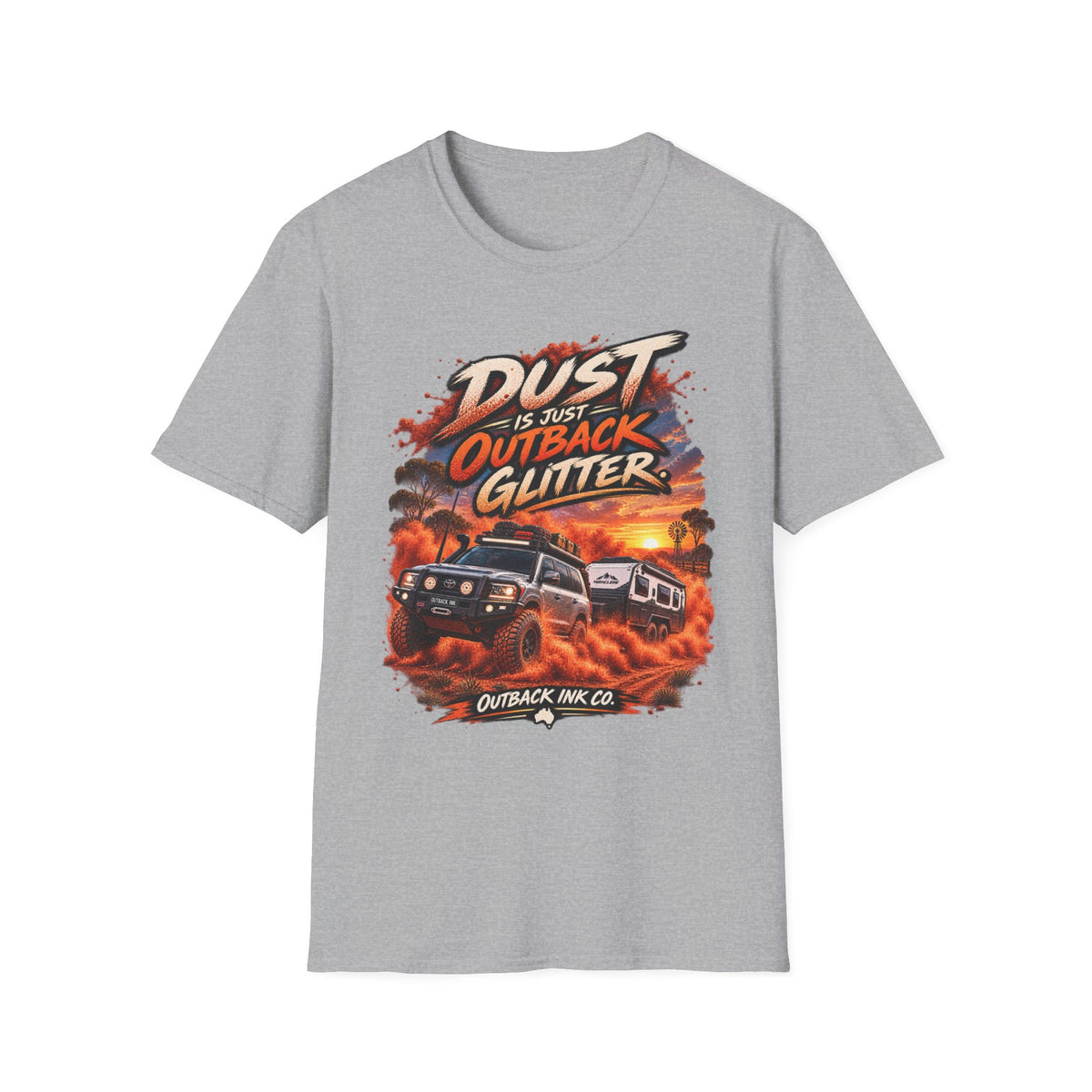 Outback Glitter Tee — "Dust Is Just Outback Glitter" Graphic T-Shirt