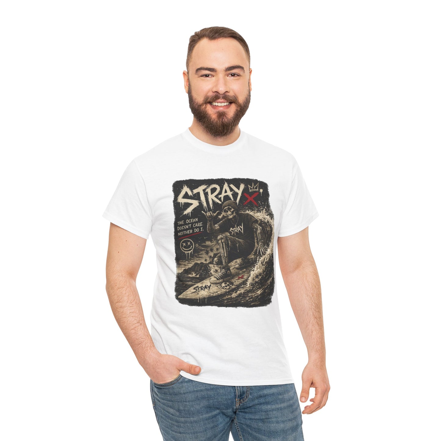 Stray Skull Wave Graphic Tee