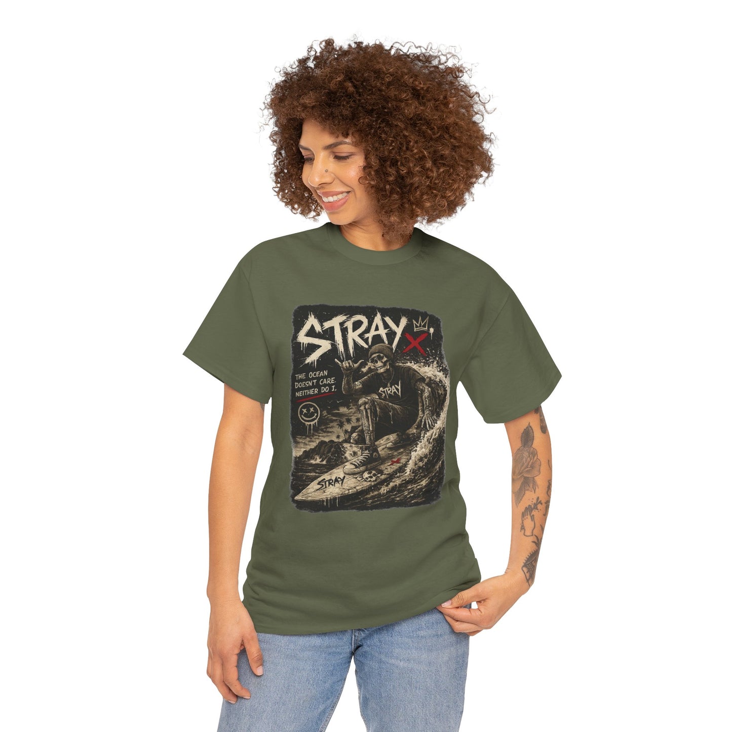 Stray Skull Wave Graphic Tee