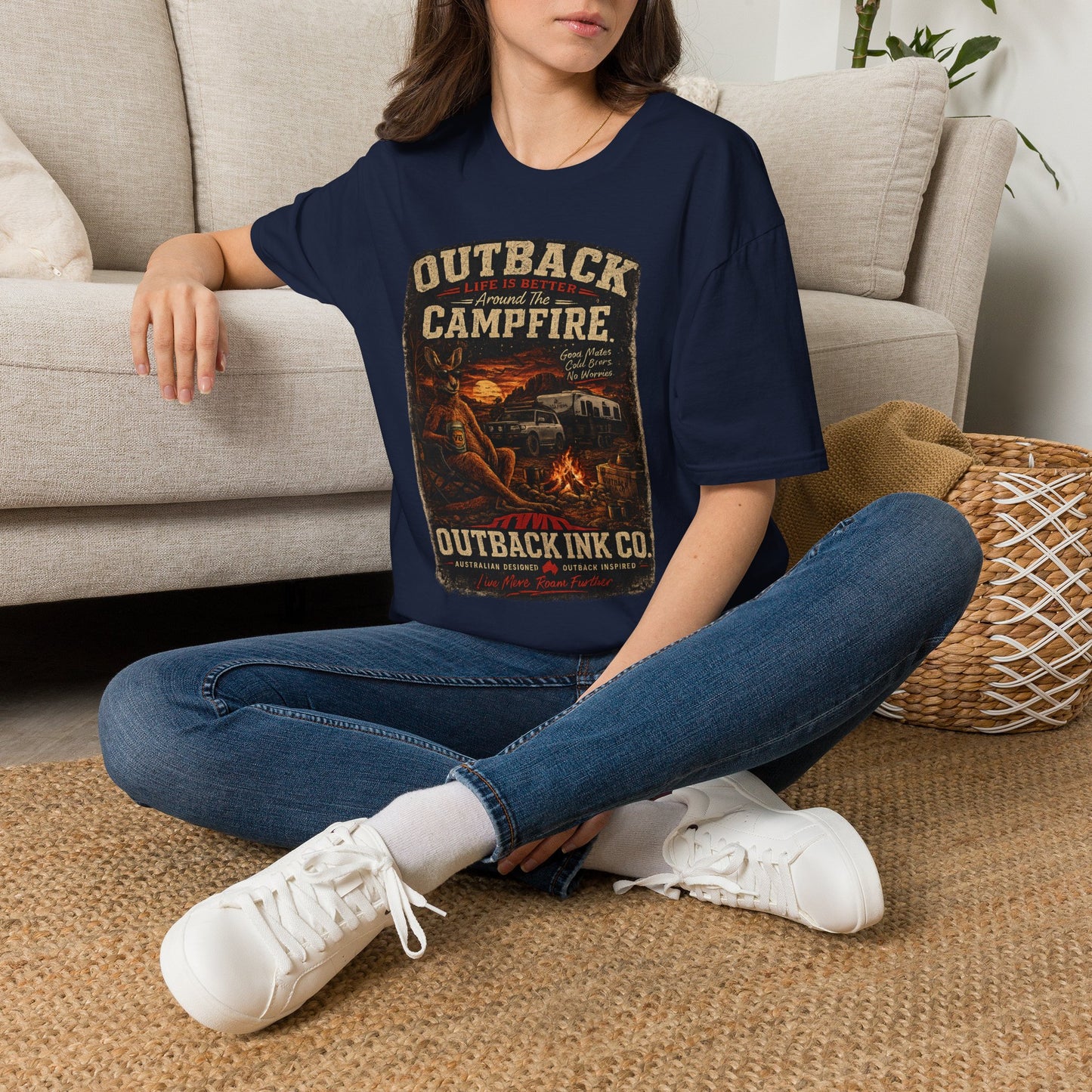 Campfire Outback T-Shirt — "Outback Campfire" Vintage Outdoor Graphic Tee