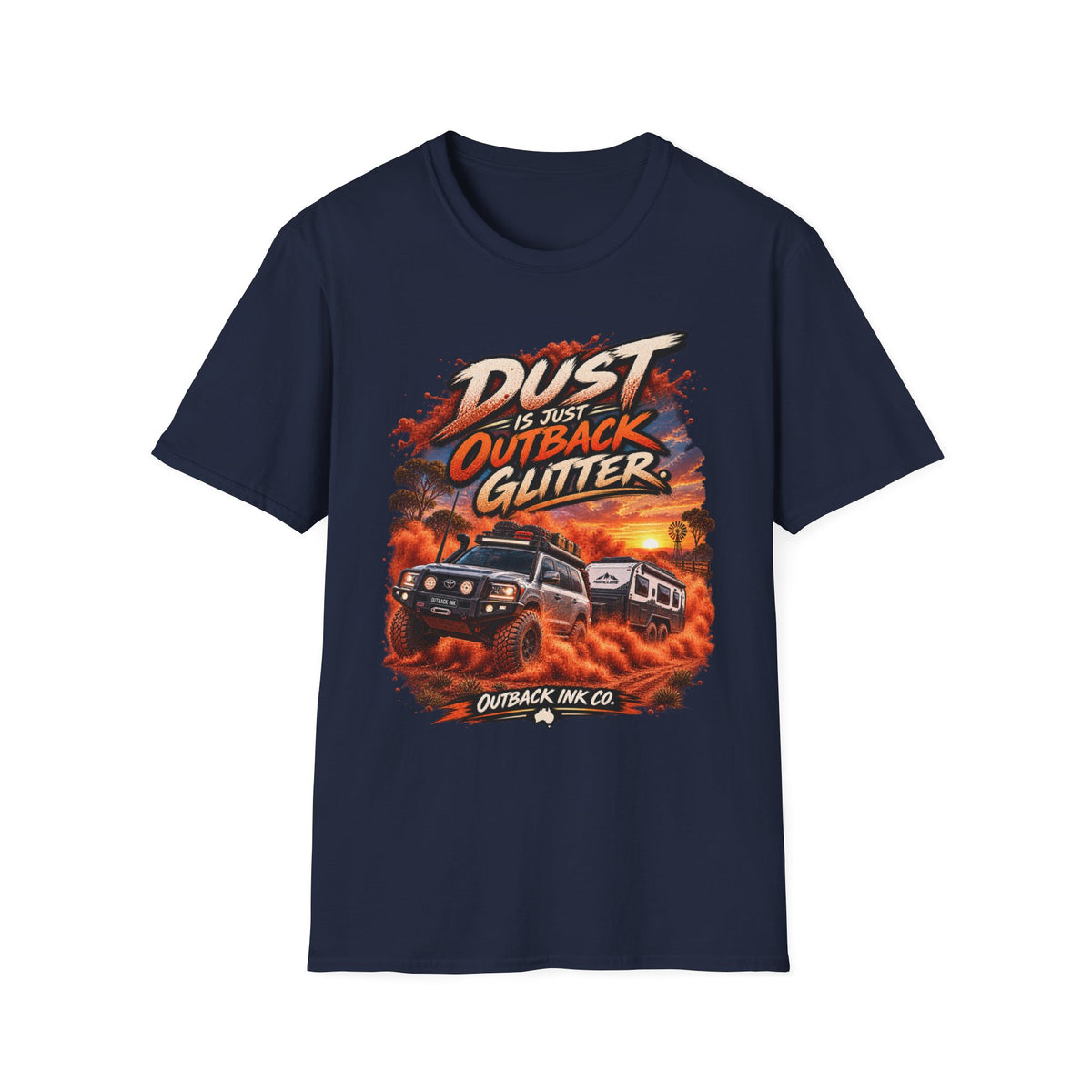 Outback Glitter Tee — "Dust Is Just Outback Glitter" Graphic T-Shirt