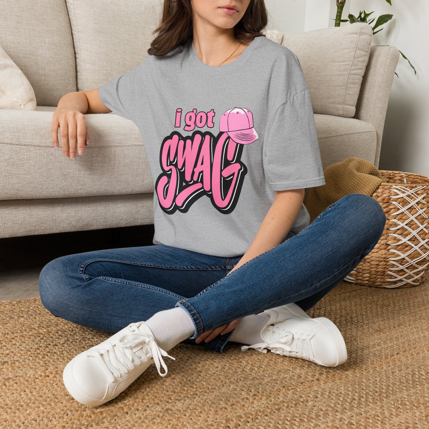 I Got Swag T-Shirt — Pink Hat Graphic Tee