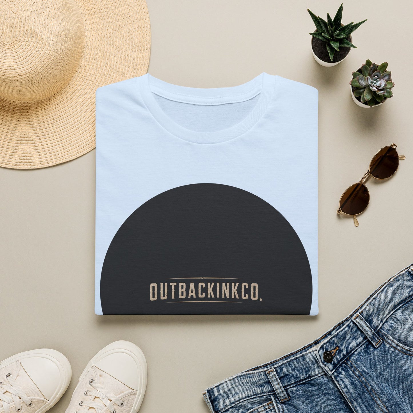 Circle Logo T-Shirt — OUTBACKINKCO. Minimal Graphic Tee