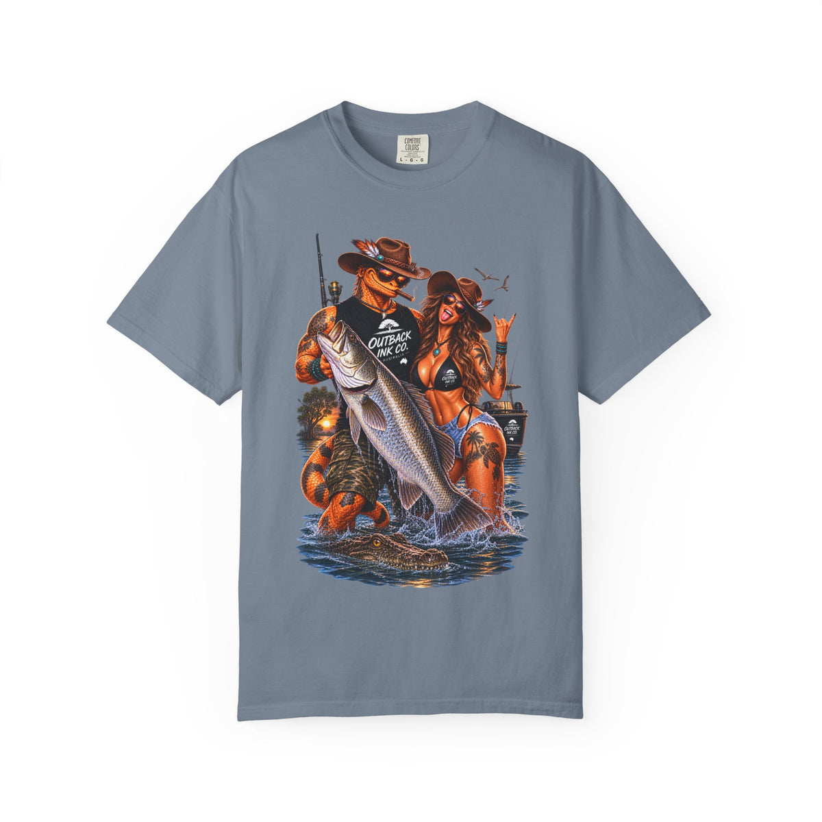 Fishing Team Graphic T-Shirt — "Catch of the Day" Retro Beach Vibe