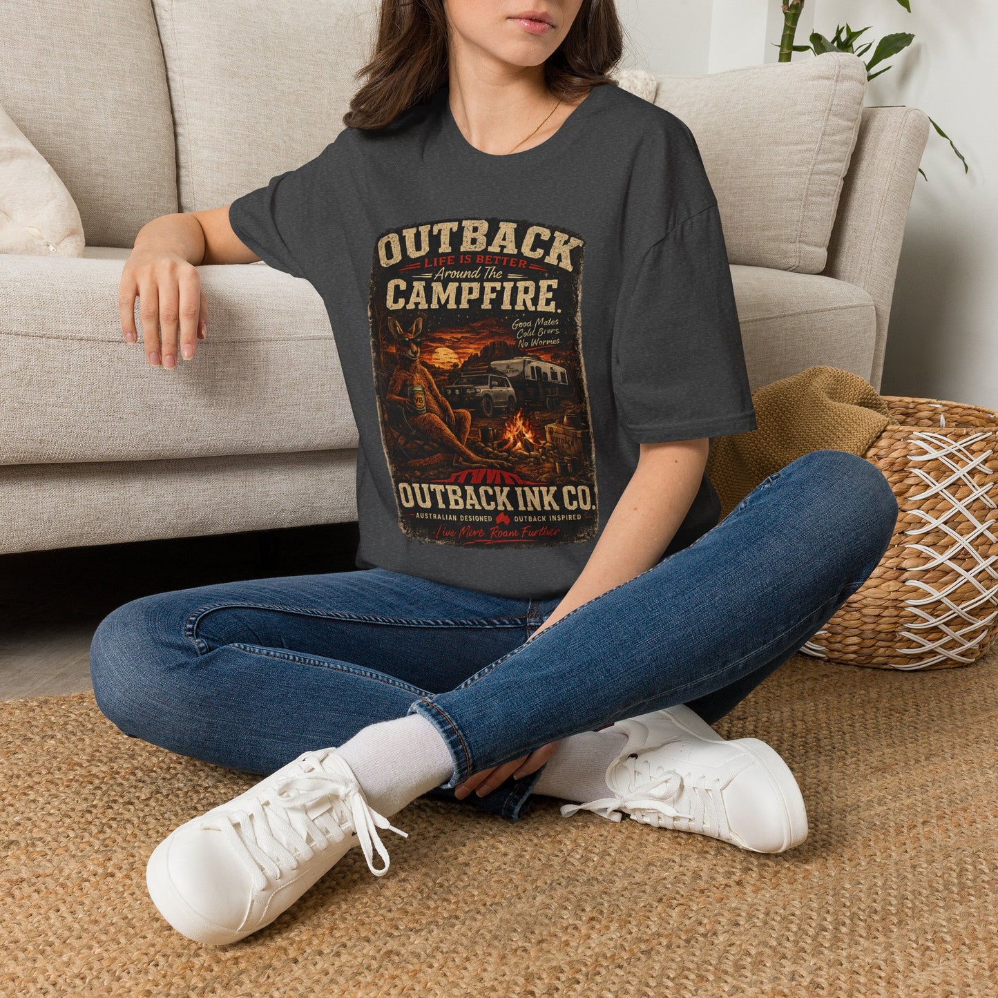 Campfire Outback T-Shirt — "Outback Campfire" Vintage Outdoor Graphic Tee
