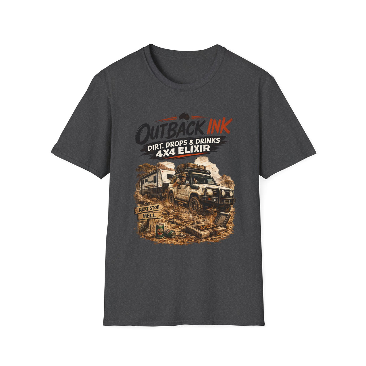 Outback Ink 4x4 T-Shirt – Dirt, Drops & Drinks Off-Road Graphic Tee