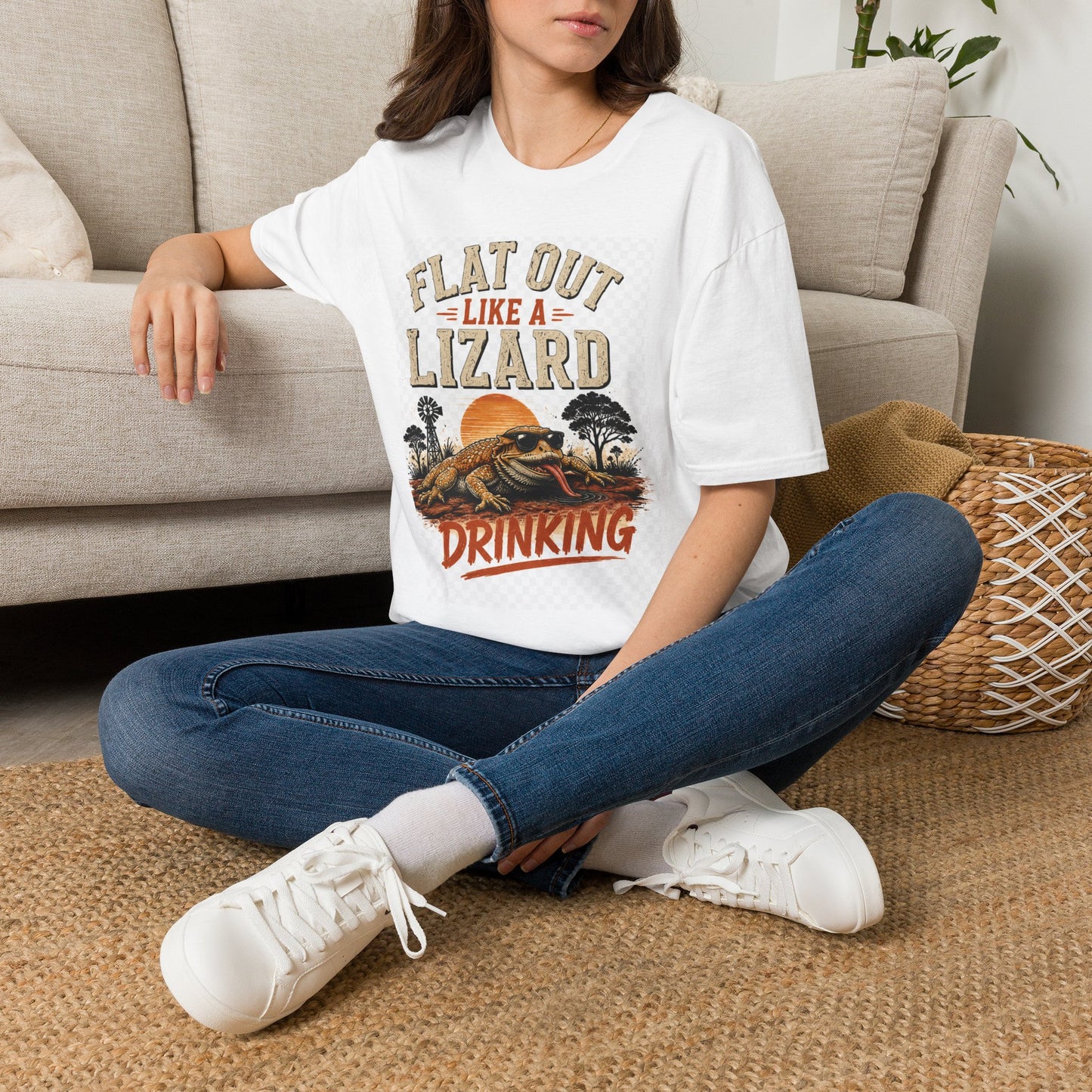 Flat Out Like a Lizard Vintage Aussie T-Shirt — Funny Aussie Tee
