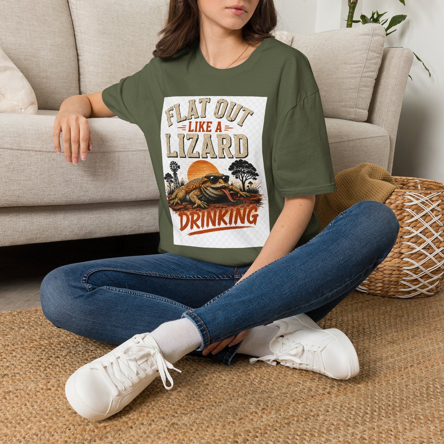 Flat Out Like a Lizard Vintage Aussie T-Shirt — Funny Aussie Tee