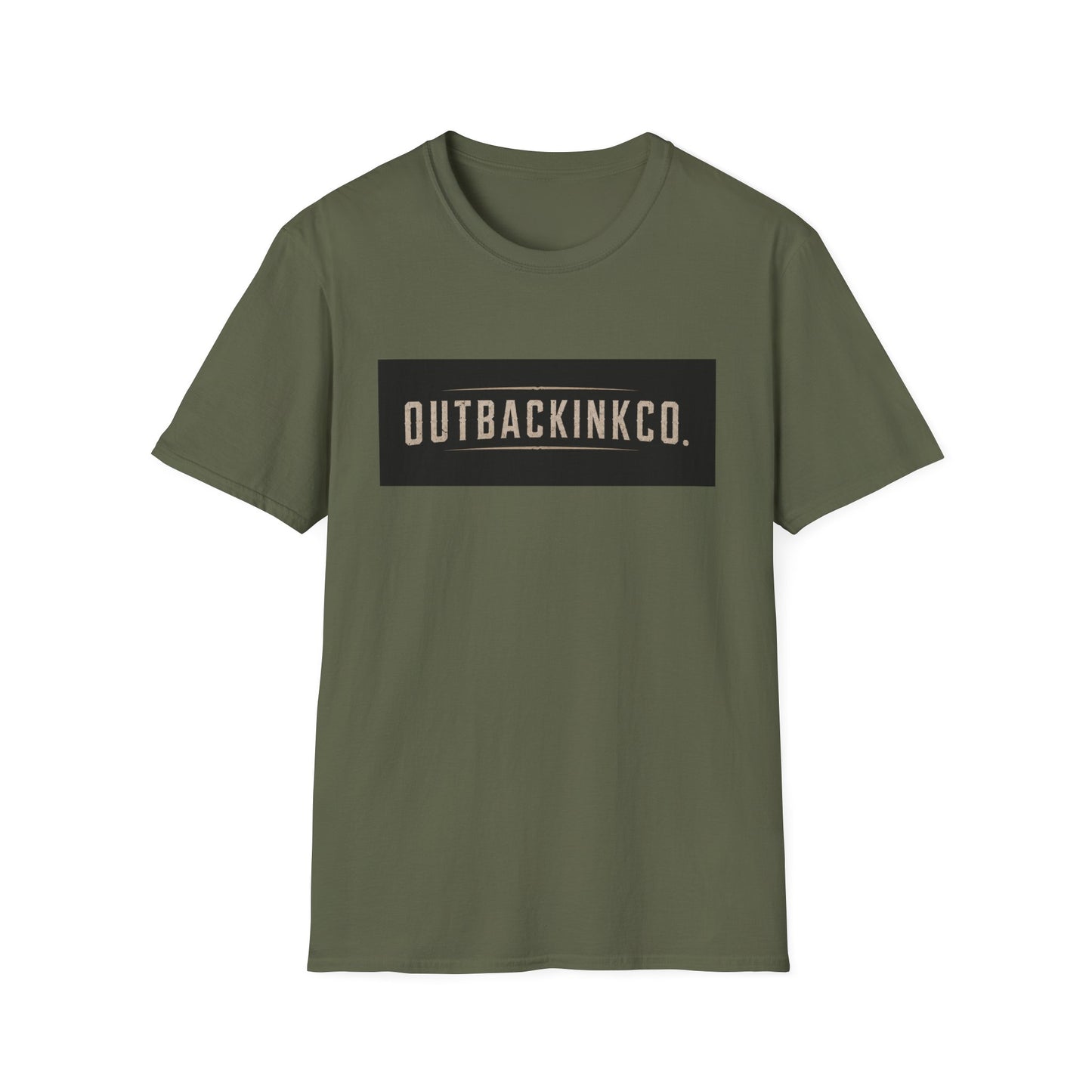 OutbackInkCo Logo T-Shirt — Minimal Vintage Box Graphic Tee