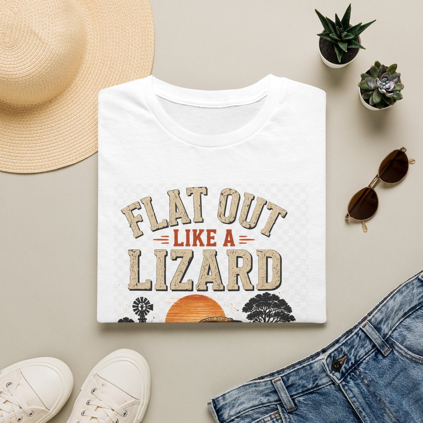 Flat Out Like a Lizard Vintage Aussie T-Shirt — Funny Aussie Tee