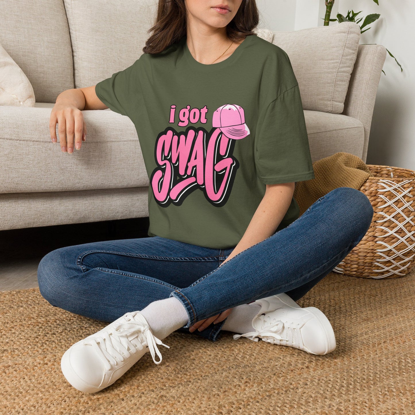 I Got Swag T-Shirt — Pink Hat Graphic Tee