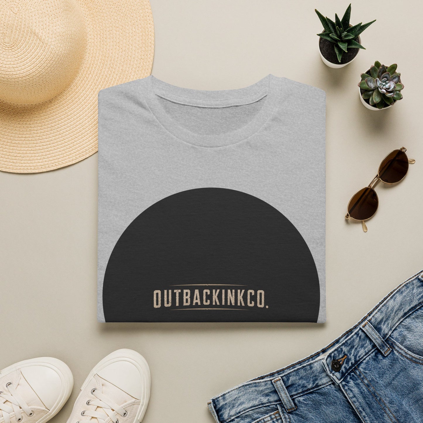 Circle Logo T-Shirt — OUTBACKINKCO. Minimal Graphic Tee