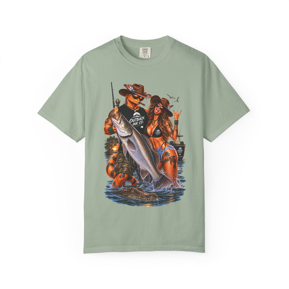 Fishing Team Graphic T-Shirt — "Catch of the Day" Retro Beach Vibe