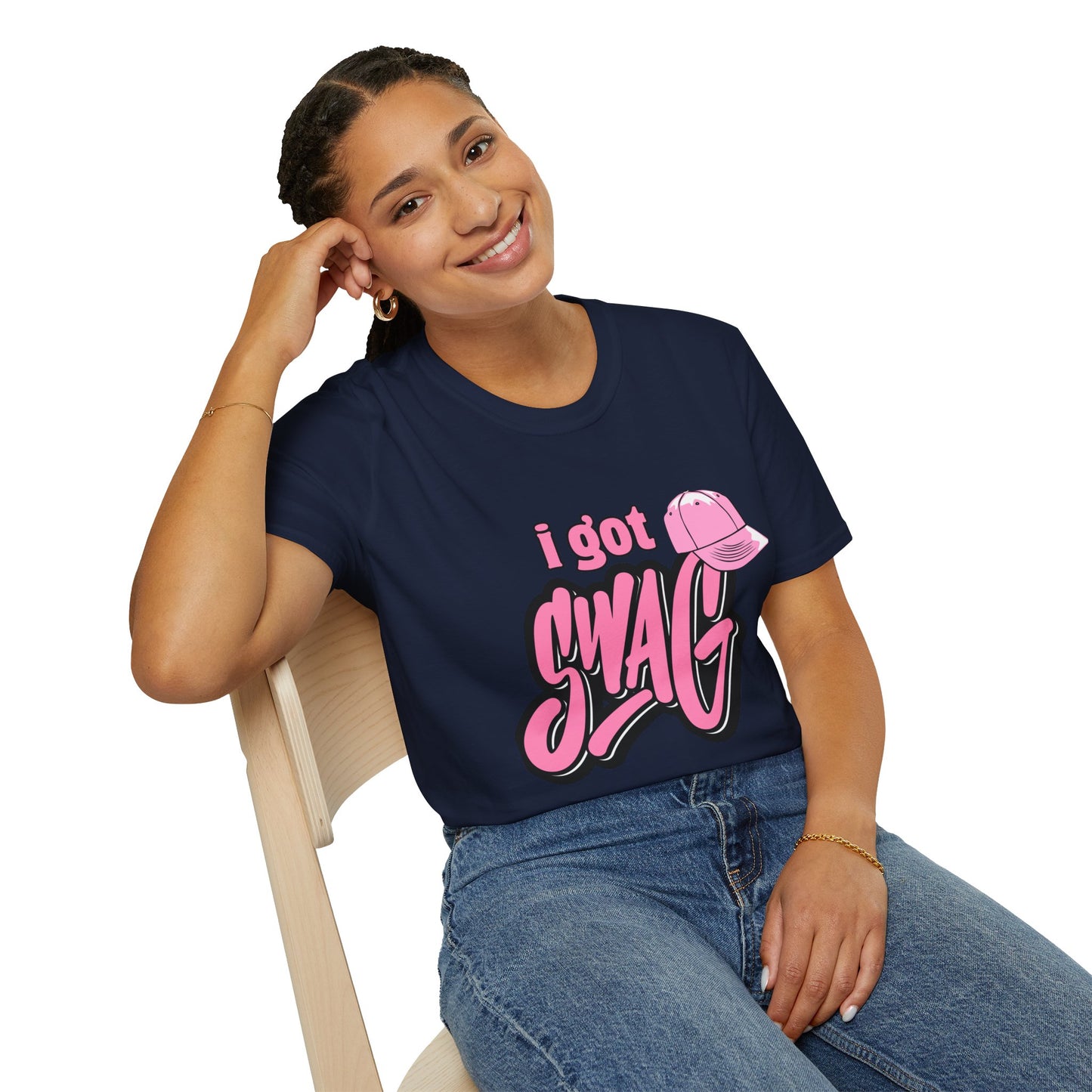 I Got Swag T-Shirt — Pink Hat Graphic Tee