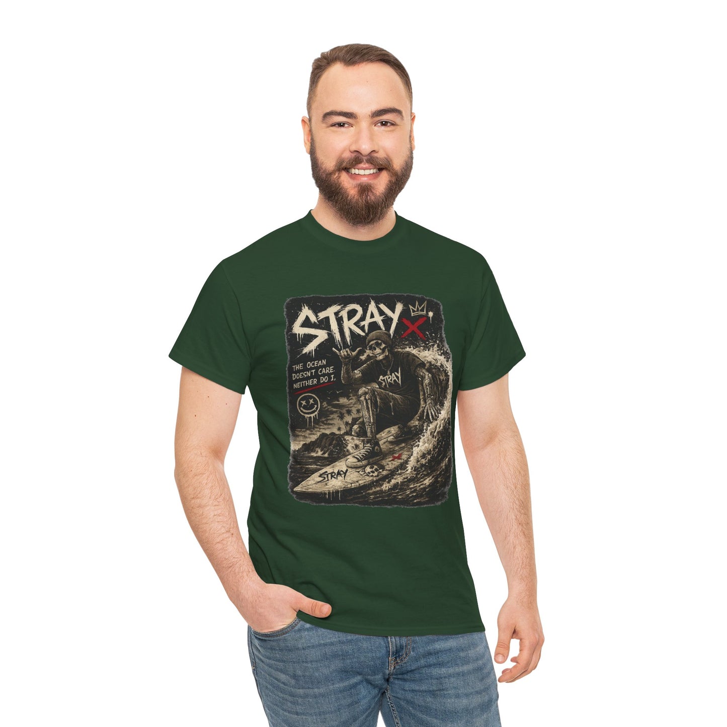 Stray Skull Wave Graphic Tee