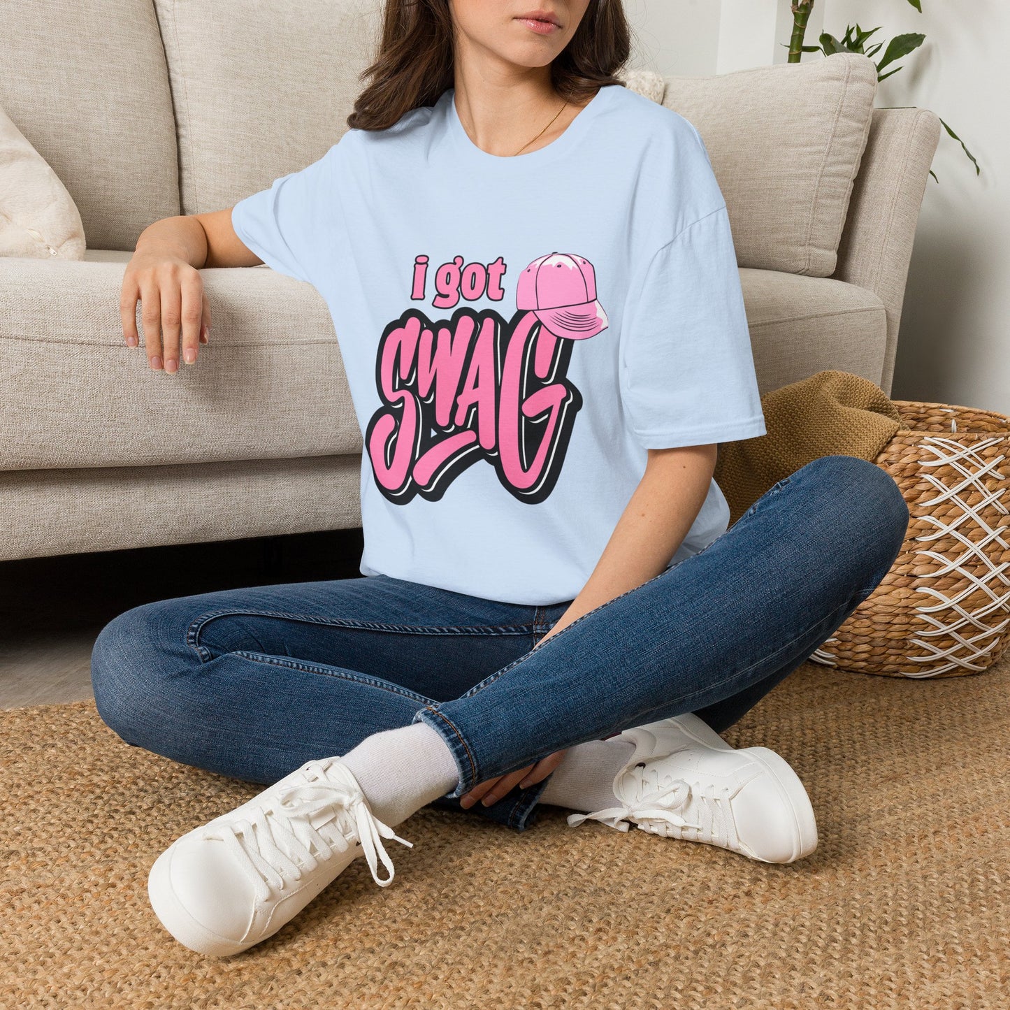 I Got Swag T-Shirt — Pink Hat Graphic Tee