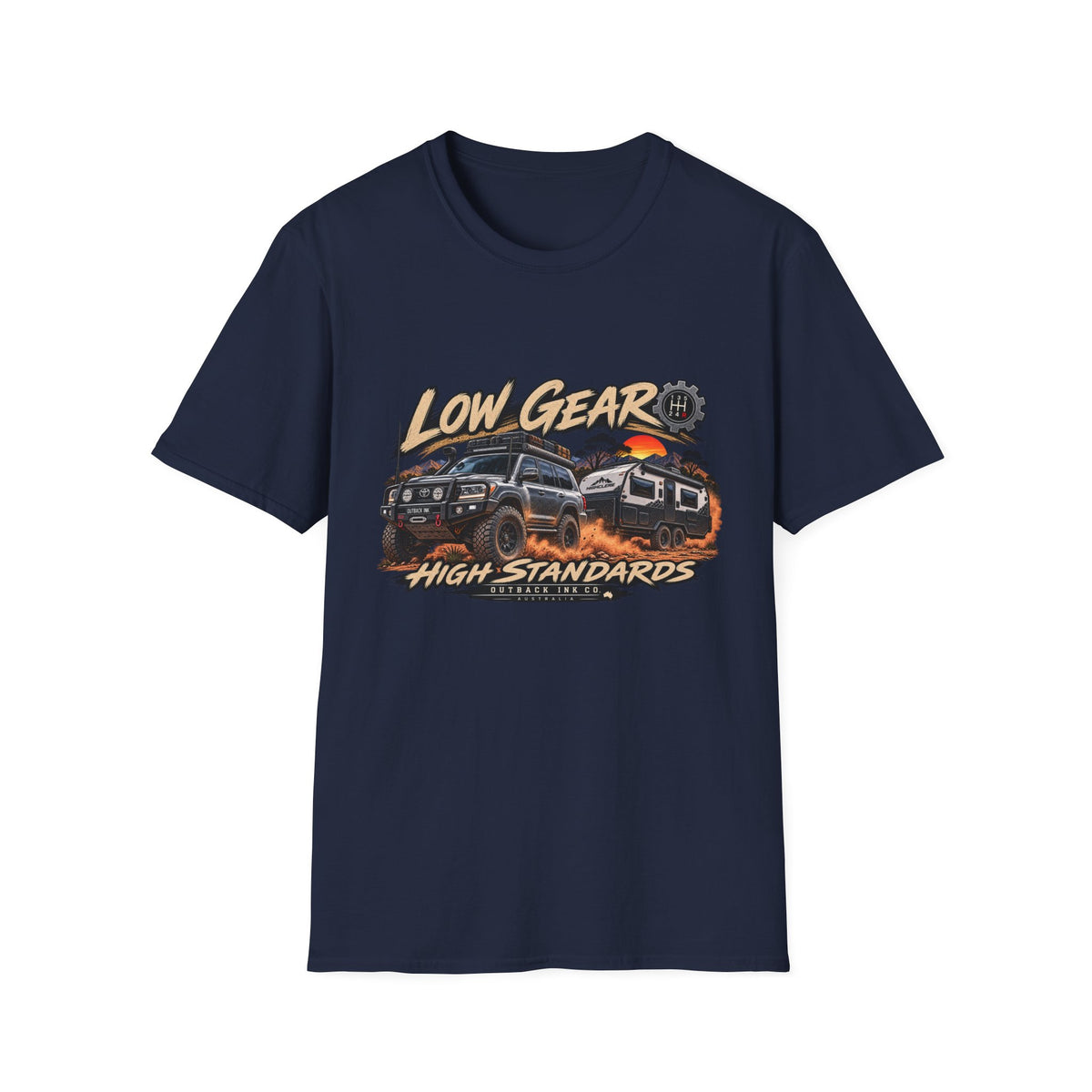 Low Gear Off-Road T-Shirt — ‘Low Gear High Standards’ 4x4 Adventure Tee