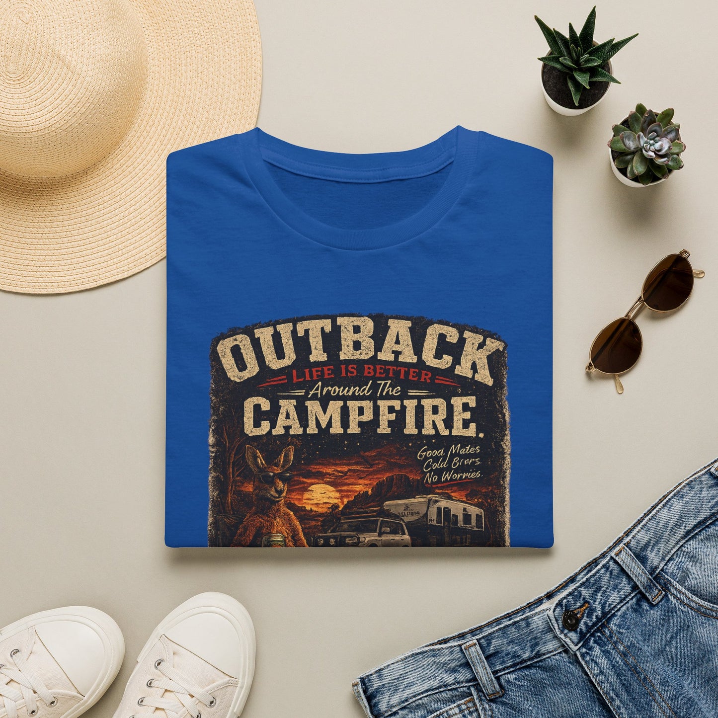 Campfire Outback T-Shirt — "Outback Campfire" Vintage Outdoor Graphic Tee