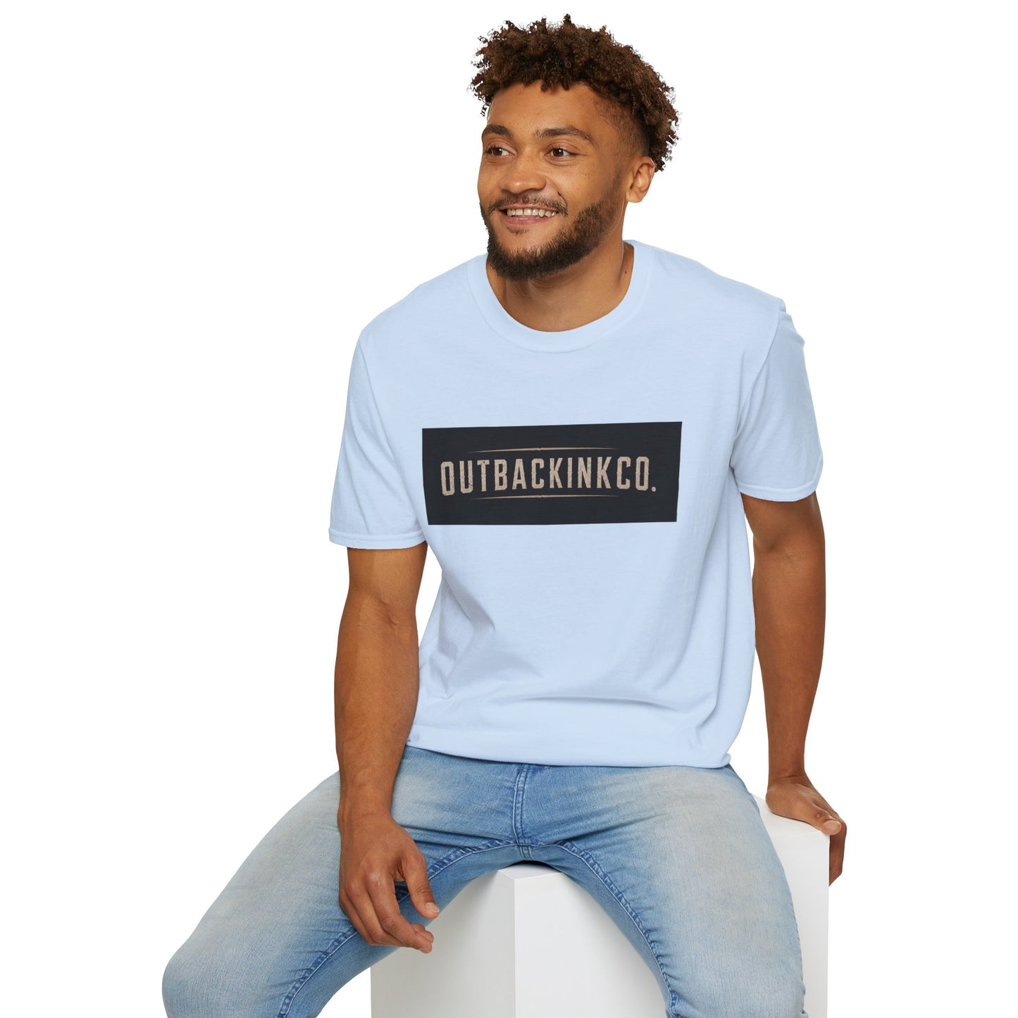 OutbackInkCo Logo T-Shirt — Minimal Vintage Box Graphic Tee